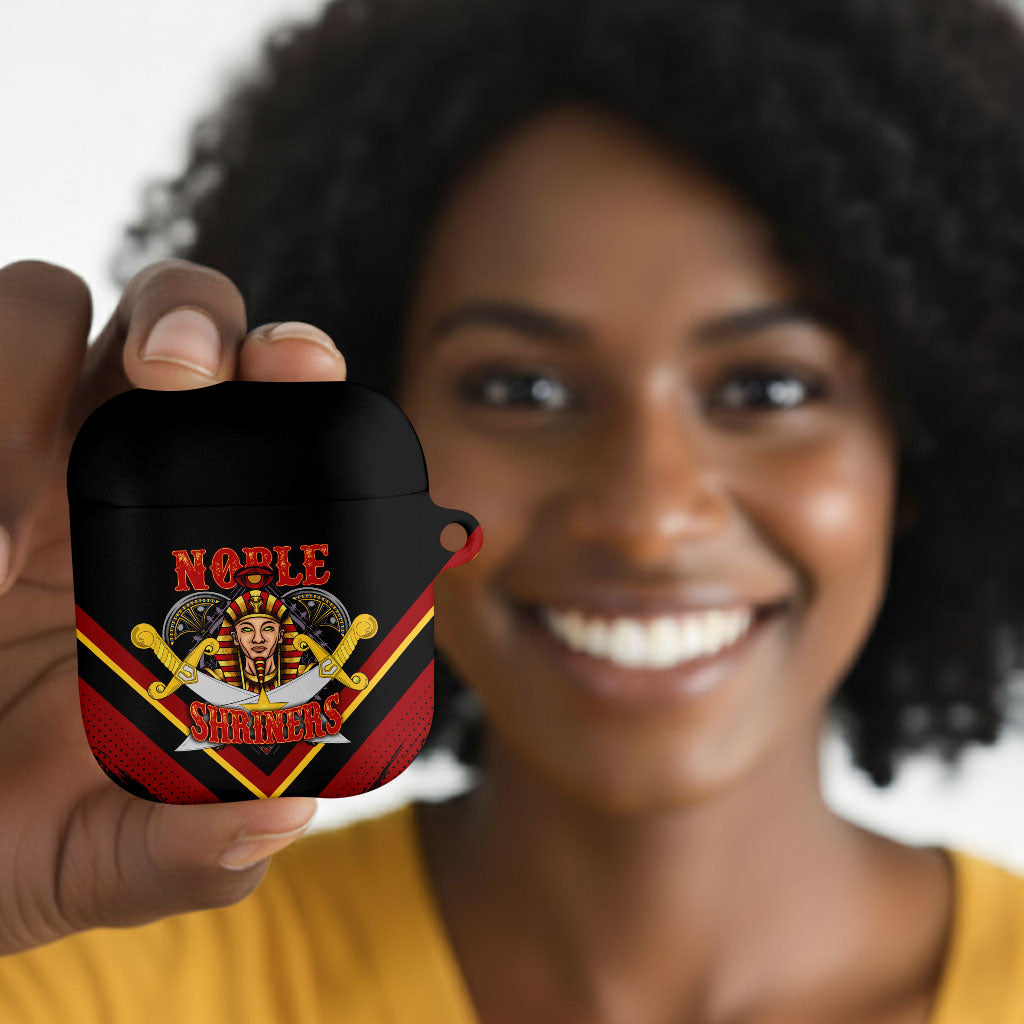 Noble Shriners AirPods Case Masonic Egyptian Pharaoh Scimitar Emblem