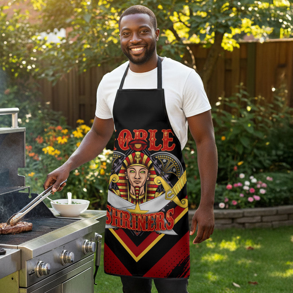 Noble Shriners Apron Masonic Egyptian Pharaoh Scimitar Emblem