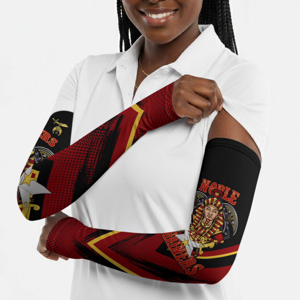 Noble Shriners Arm Sleeves Masonic Egyptian Pharaoh Scimitar Emblem