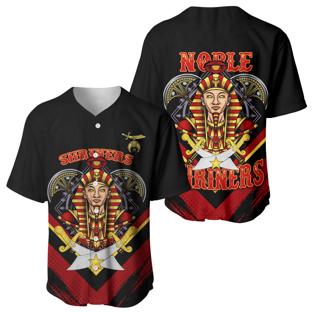Noble Shriners Baseball Jersey Masonic Egyptian Pharaoh Scimitar Emblem