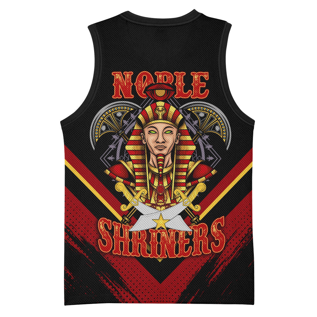 Noble Shriners Basketball Jersey Masonic Egyptian Pharaoh Scimitar Emblem