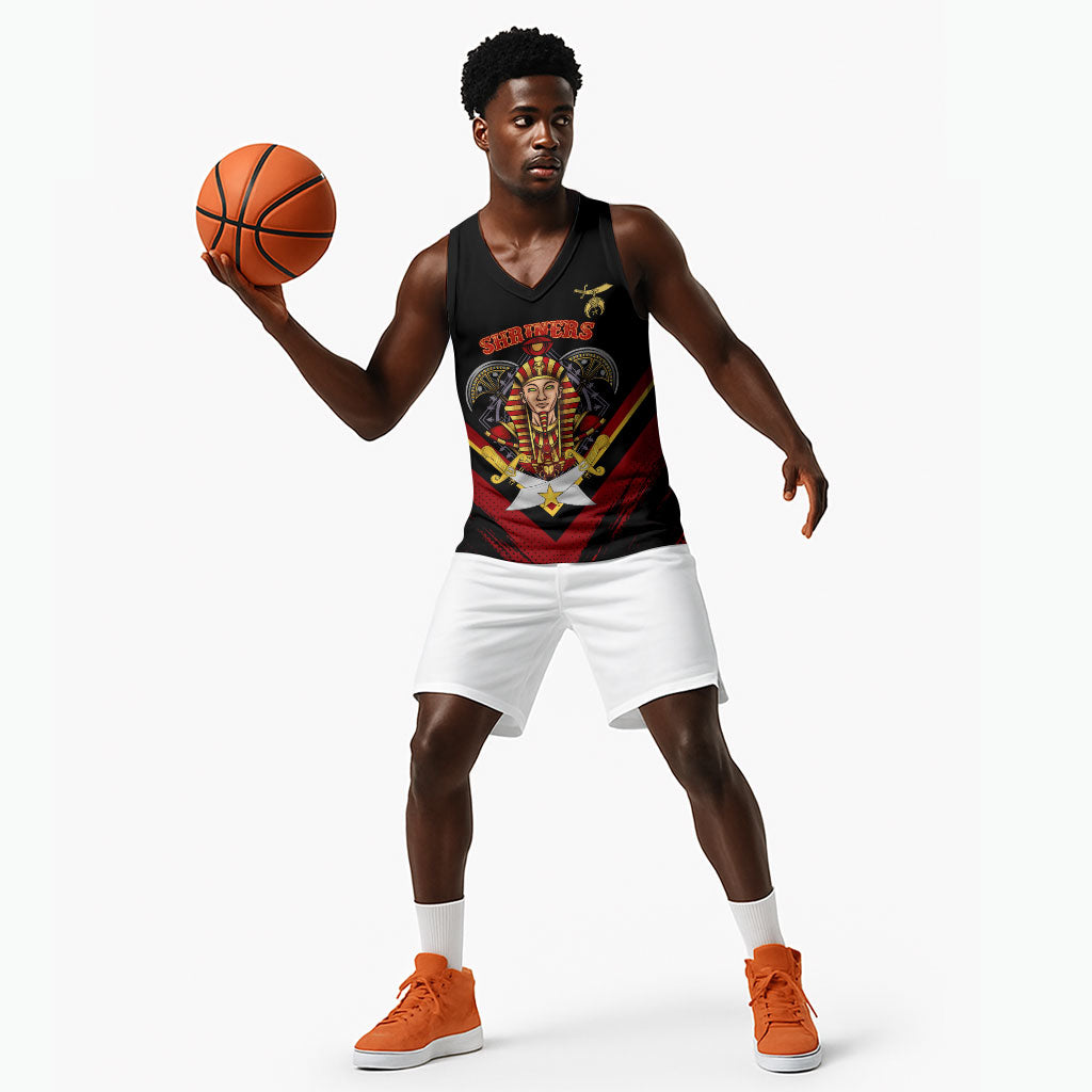 Noble Shriners Basketball Jersey Masonic Egyptian Pharaoh Scimitar Emblem