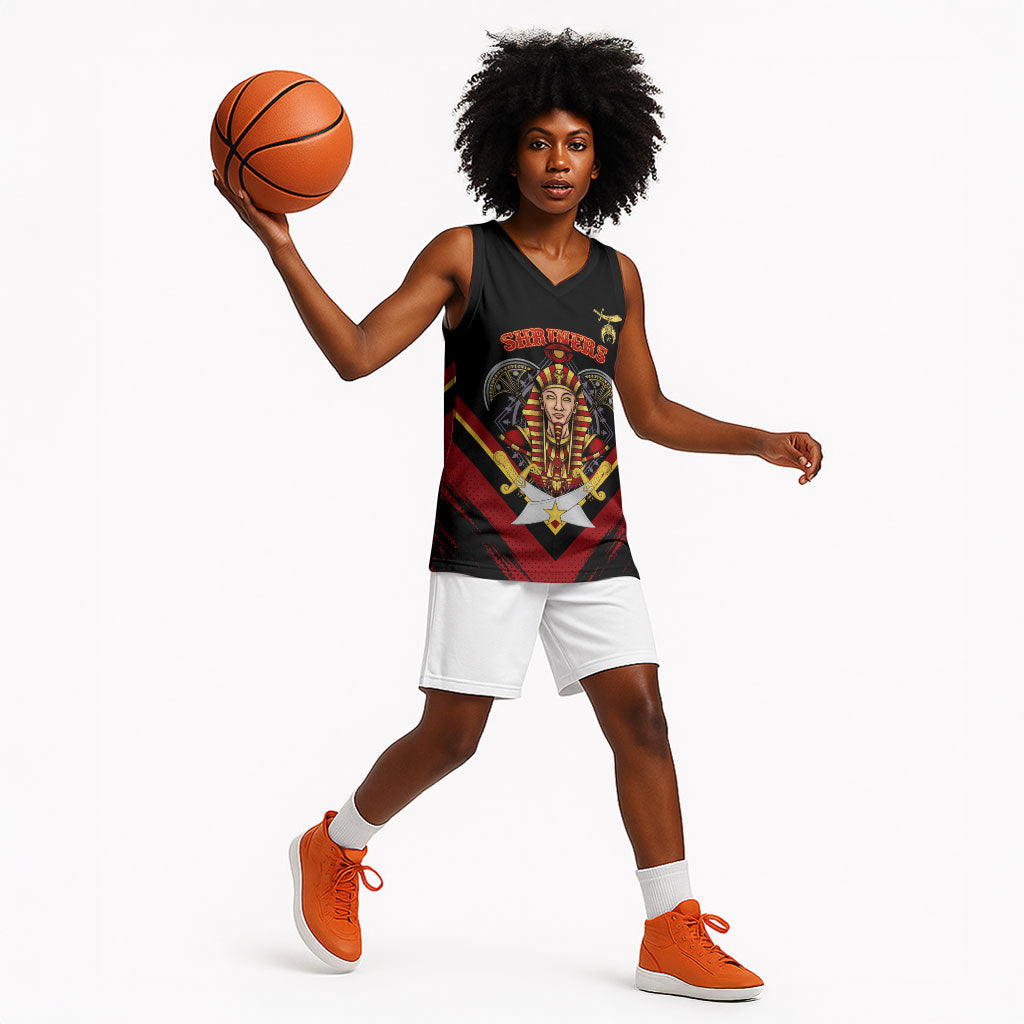 Noble Shriners Basketball Jersey Masonic Egyptian Pharaoh Scimitar Emblem