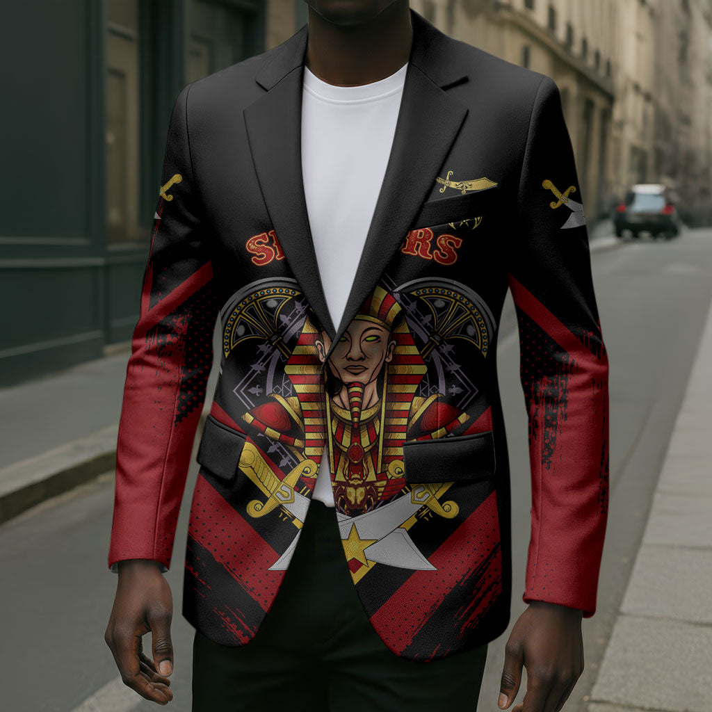 Noble Shriners Blazer Masonic Egyptian Pharaoh Scimitar Emblem
