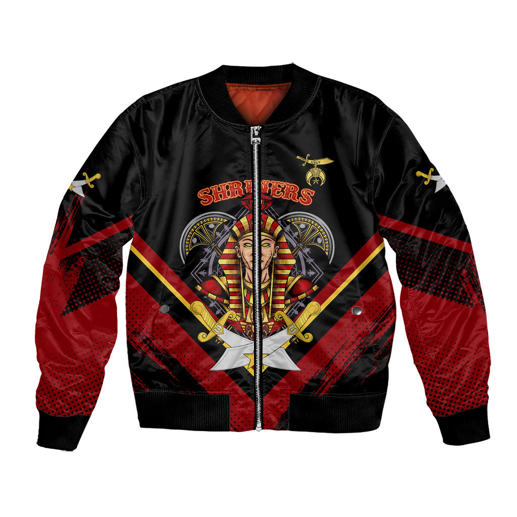 Noble Shriners Bomber Jacket Masonic Egyptian Pharaoh Scimitar Emblem