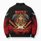 Noble Shriners Bomber Puffer Jacket Masonic Egyptian Pharaoh Scimitar Emblem