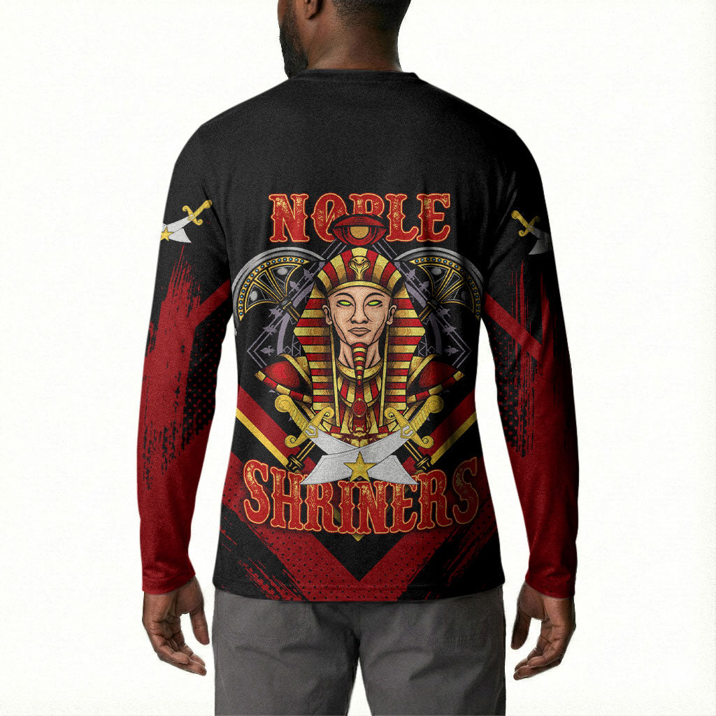 Noble Shriners Button Sweatshirt Masonic Egyptian Pharaoh Scimitar Emblem