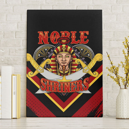 Noble Shriners Canvas Wall Art Masonic Egyptian Pharaoh Scimitar Emblem