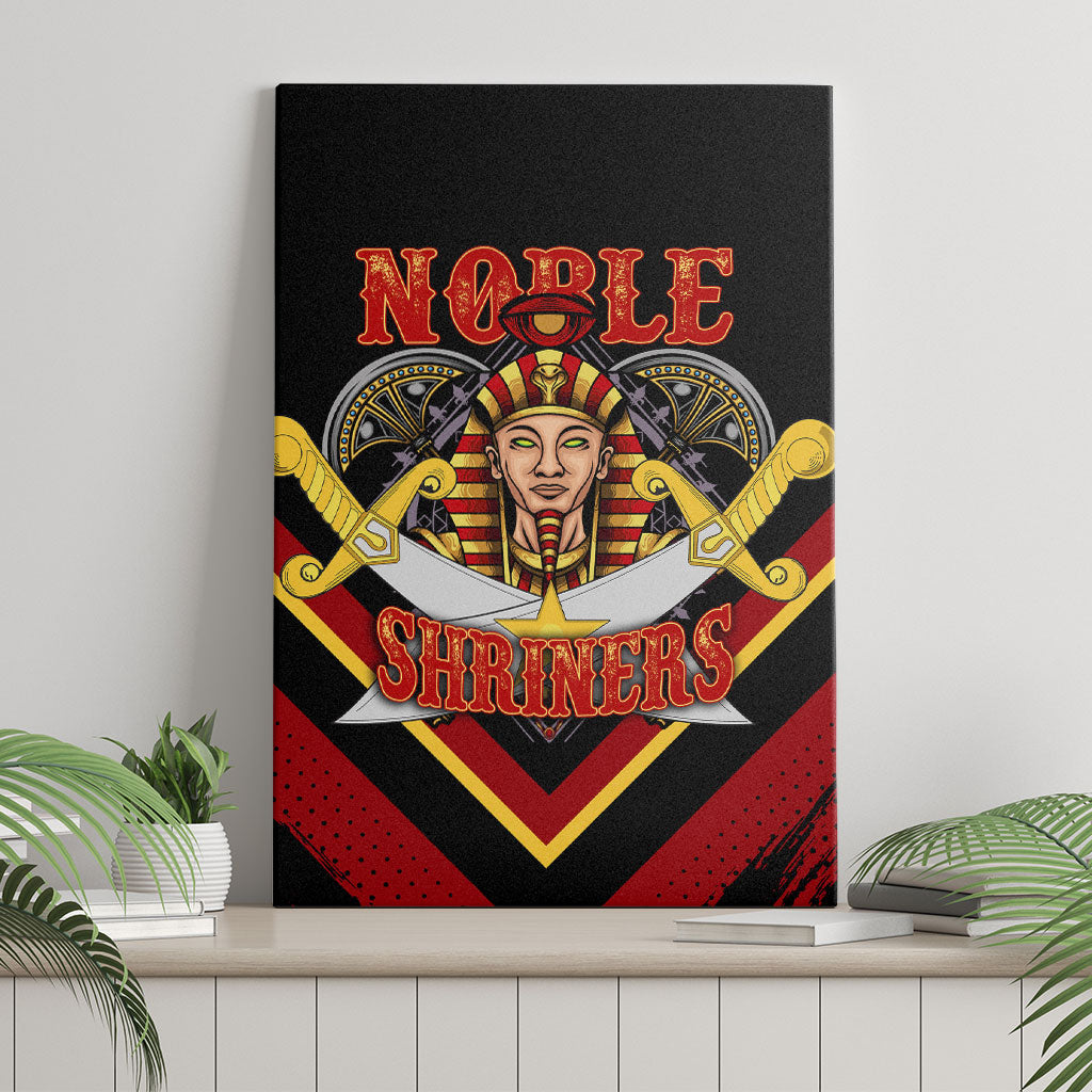 Noble Shriners Canvas Wall Art Masonic Egyptian Pharaoh Scimitar Emblem
