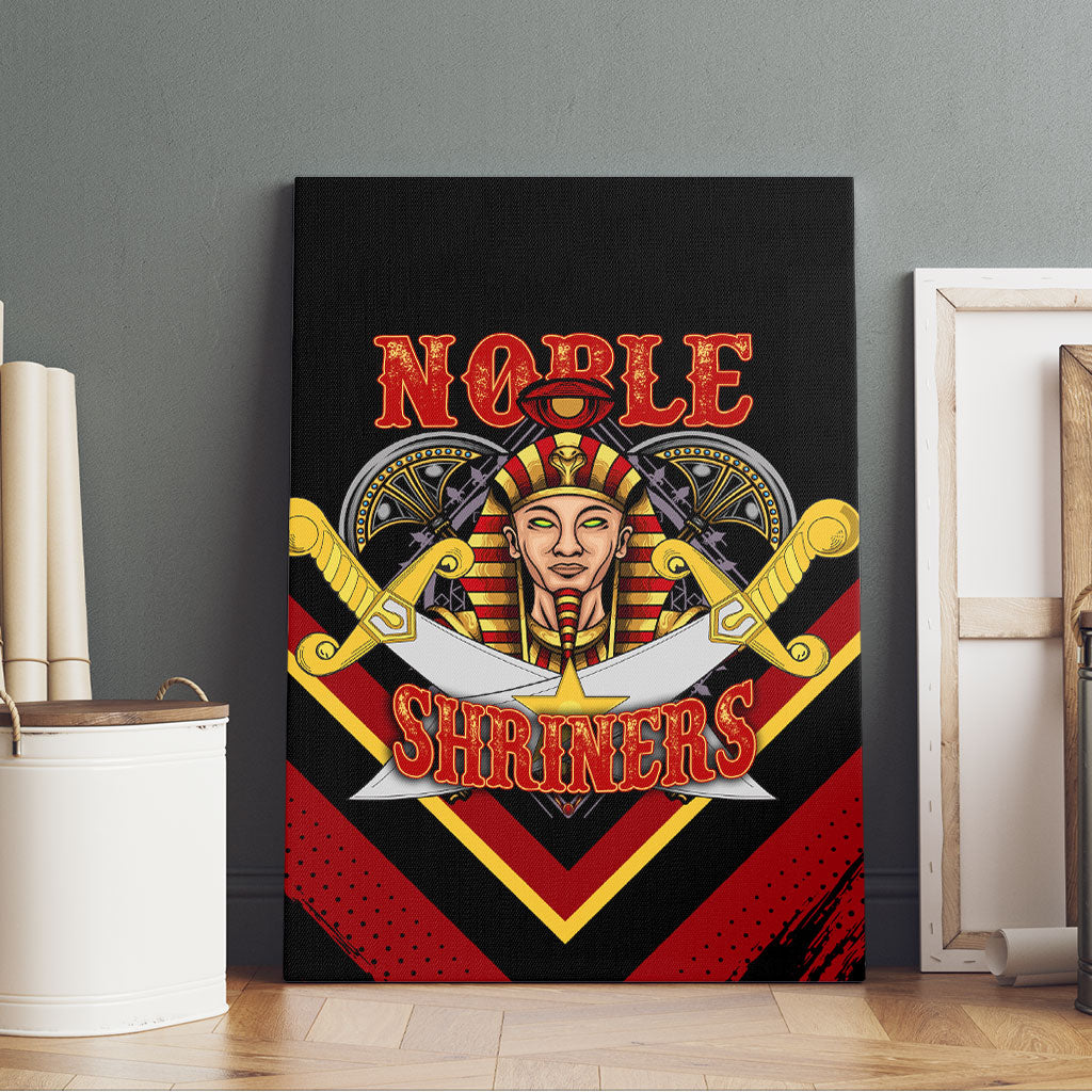 Noble Shriners Canvas Wall Art Masonic Egyptian Pharaoh Scimitar Emblem