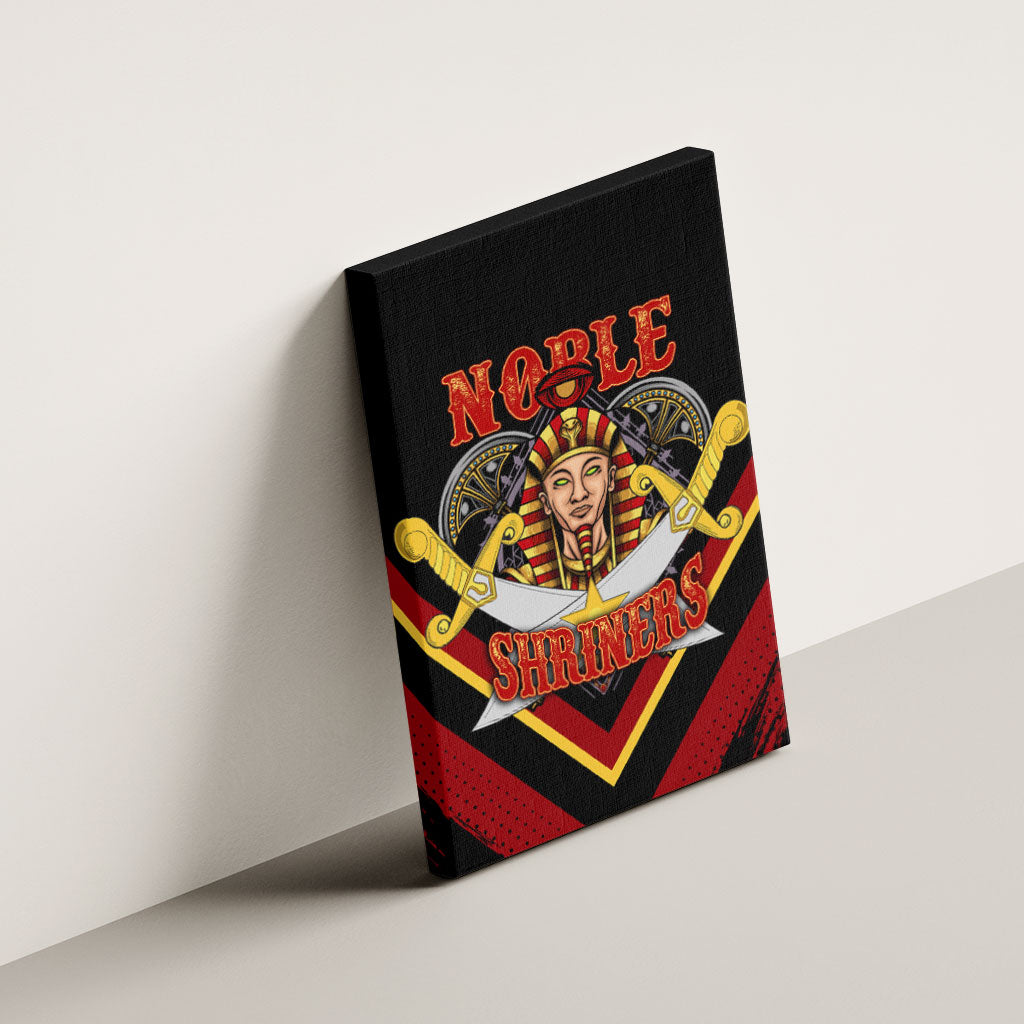 Noble Shriners Canvas Wall Art Masonic Egyptian Pharaoh Scimitar Emblem