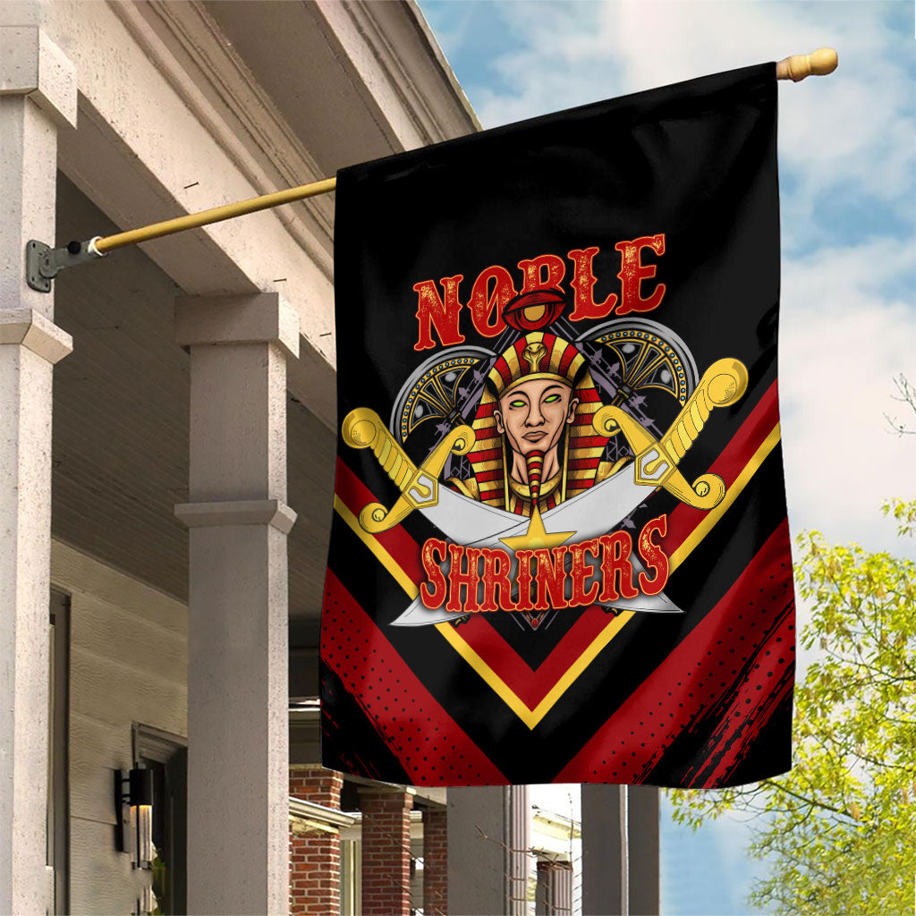 Noble Shriners Garden Flag Masonic Egyptian Pharaoh Scimitar Emblem
