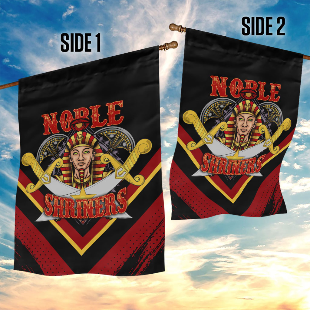 Noble Shriners Garden Flag Masonic Egyptian Pharaoh Scimitar Emblem