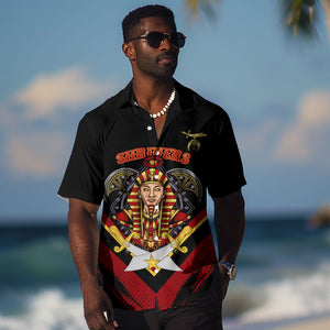 Noble Shriners Hawaiian Shirt Masonic Egyptian Pharaoh Scimitar Emblem