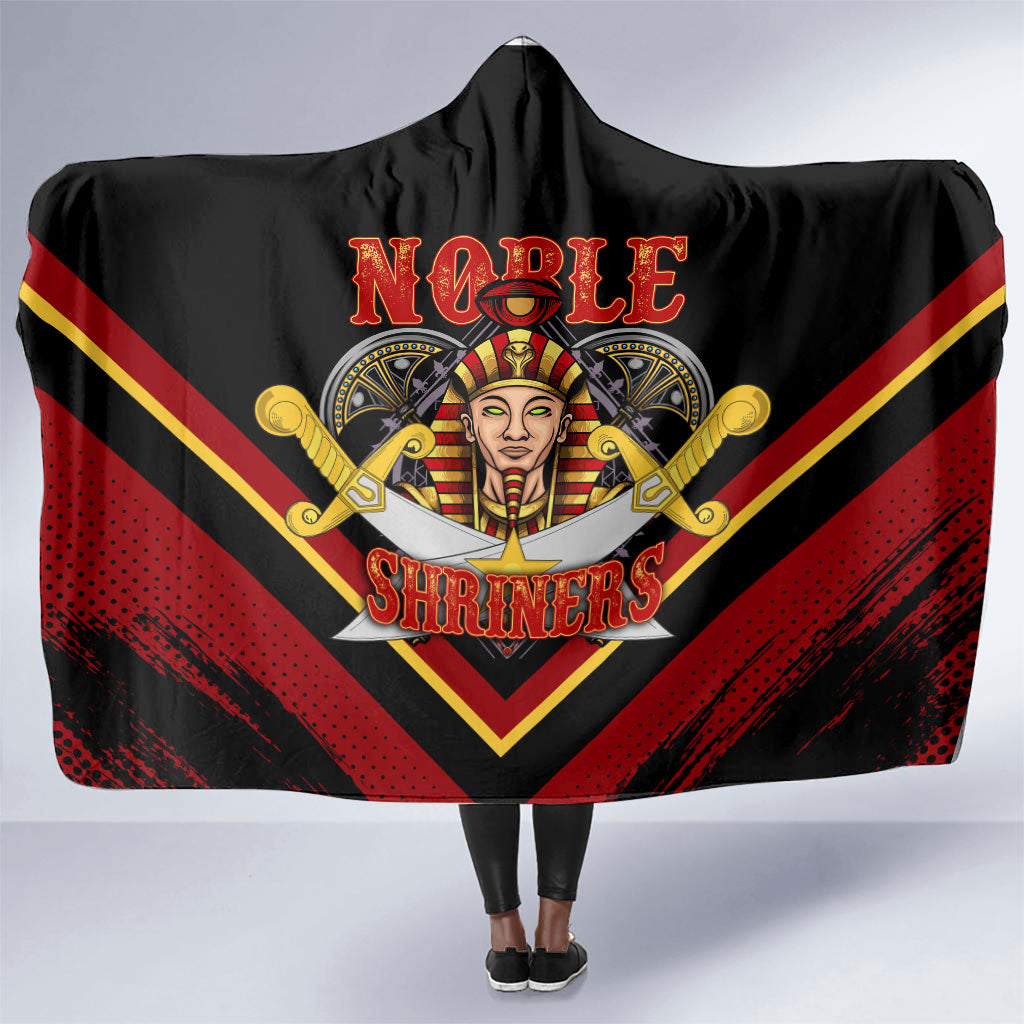 Noble Shriners Hooded Blanket Masonic Egyptian Pharaoh Scimitar Emblem