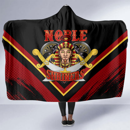 Noble Shriners Hooded Blanket Masonic Egyptian Pharaoh Scimitar Emblem