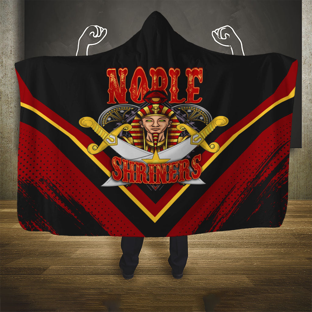 Noble Shriners Hooded Blanket Masonic Egyptian Pharaoh Scimitar Emblem