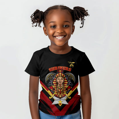 Noble Shriners Kid T shirt Masonic Egyptian Pharaoh Scimitar Emblem