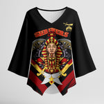 Noble Shriners Kimono Sleeve Blouse Masonic Egyptian Pharaoh Scimitar Emblem