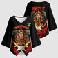 Noble Shriners Kimono Sleeve Blouse Masonic Egyptian Pharaoh Scimitar Emblem