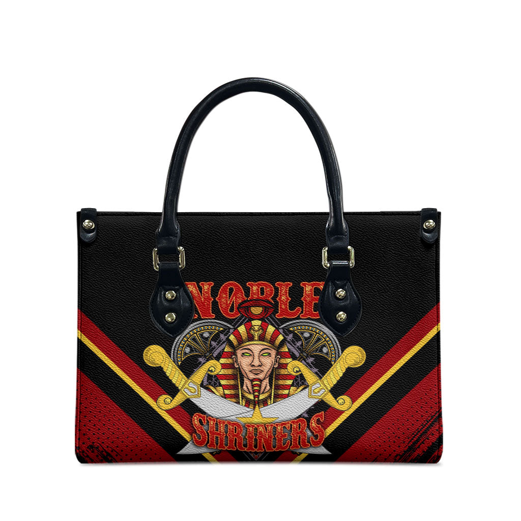 Noble Shriners Leather Bag Masonic Egyptian Pharaoh Scimitar Emblem