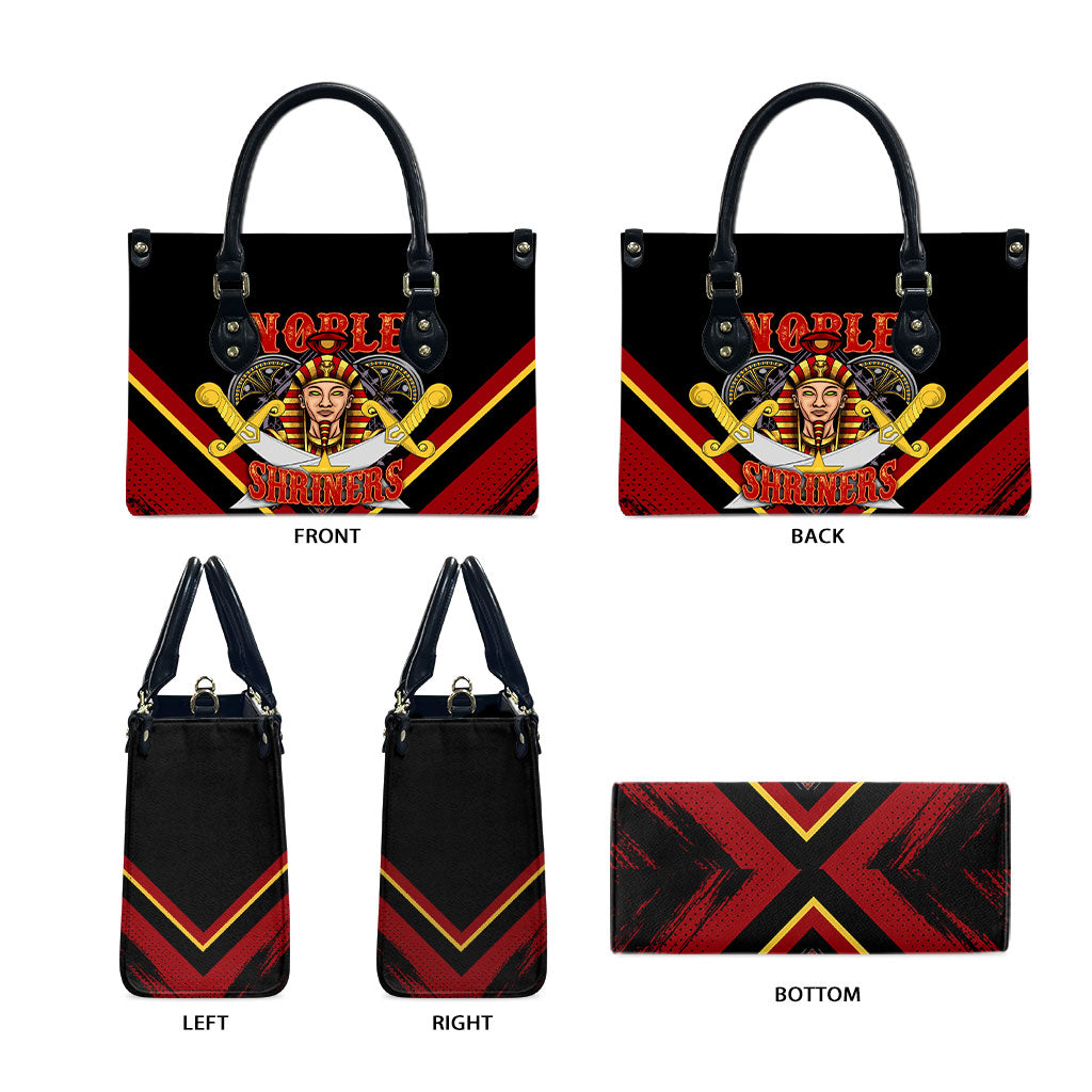 Noble Shriners Leather Bag Masonic Egyptian Pharaoh Scimitar Emblem
