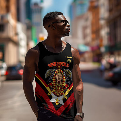 Noble Shriners Men Tank Top Masonic Egyptian Pharaoh Scimitar Emblem
