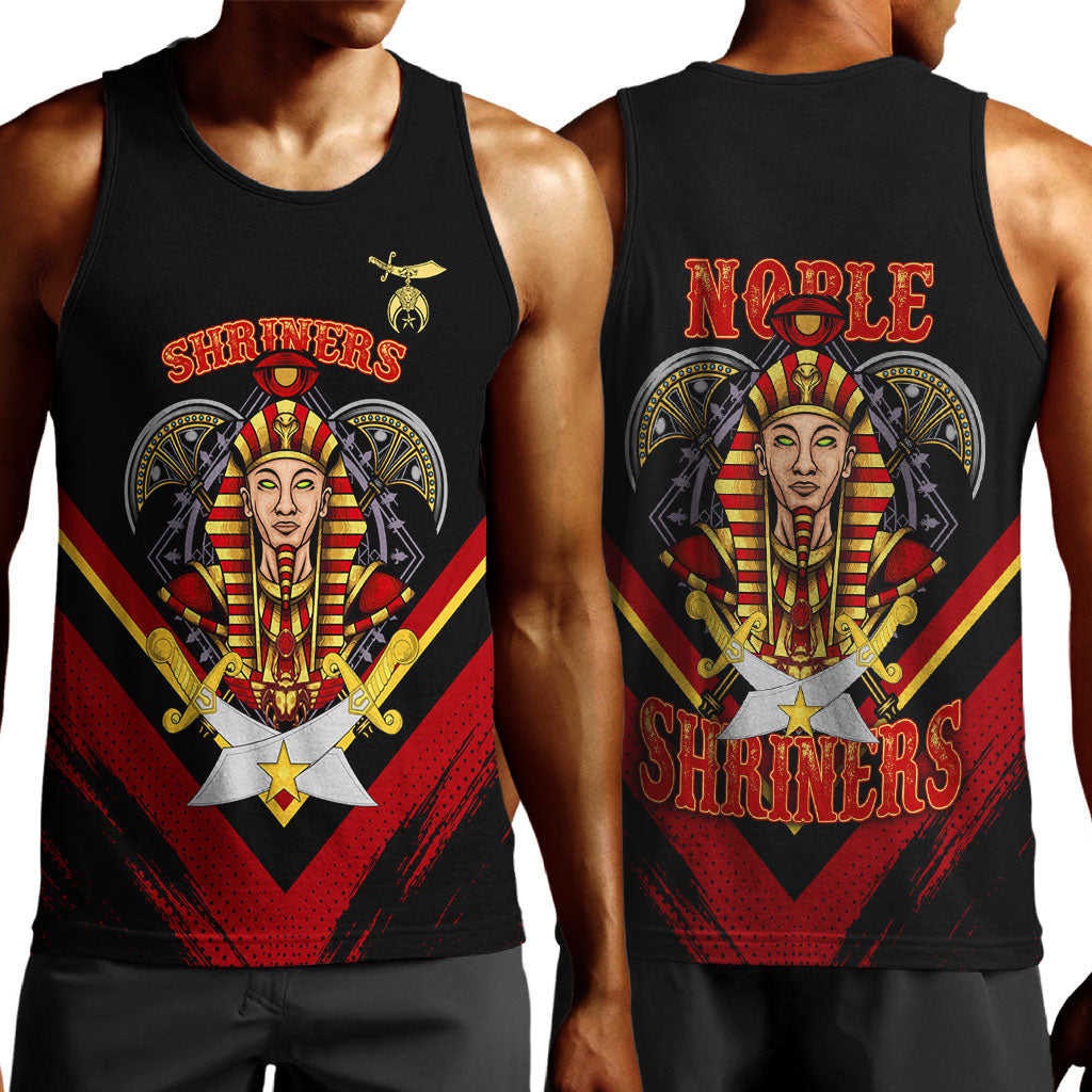 Noble Shriners Men Tank Top Masonic Egyptian Pharaoh Scimitar Emblem