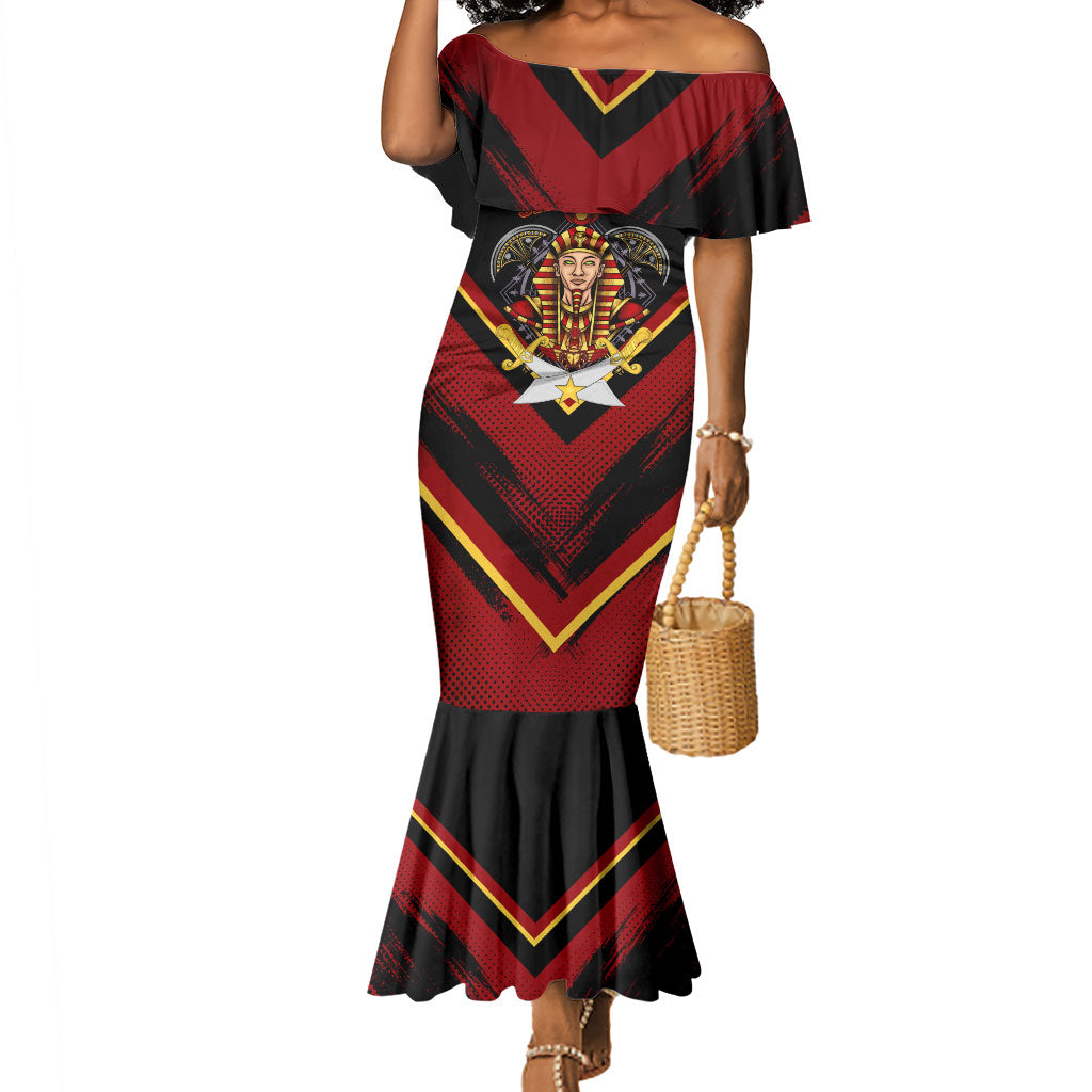 Noble Shriners Mermaid Dress Masonic Egyptian Pharaoh Scimitar Emblem