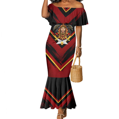 Noble Shriners Mermaid Dress Masonic Egyptian Pharaoh Scimitar Emblem