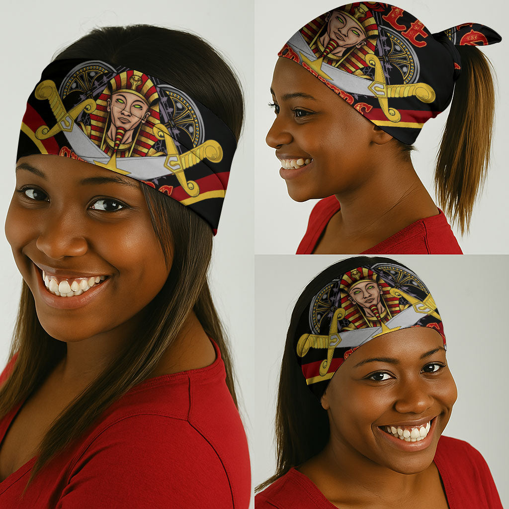 Noble Shriners Neck Gaiter Masonic Egyptian Pharaoh Scimitar Emblem