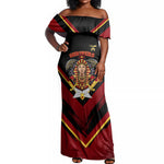 Noble Shriners Off Shoulder Maxi Dress Masonic Egyptian Pharaoh Scimitar Emblem