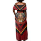 Noble Shriners Off Shoulder Maxi Dress Masonic Egyptian Pharaoh Scimitar Emblem