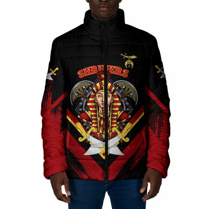 Noble Shriners Padded Jacket Masonic Egyptian Pharaoh Scimitar Emblem