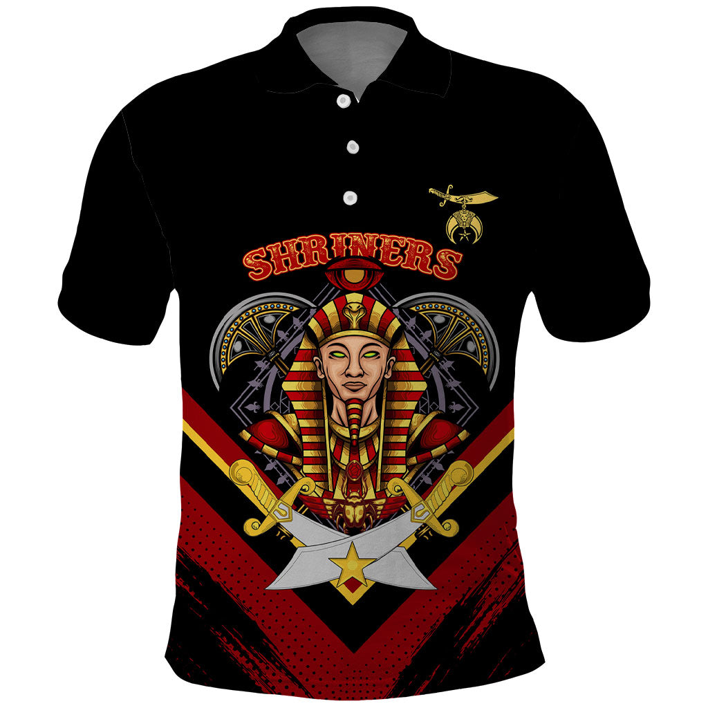 Noble Shriners Polo Shirt Masonic Egyptian Pharaoh Scimitar Emblem