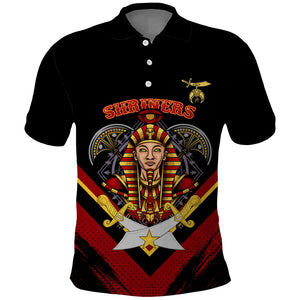 Noble Shriners Polo Shirt Masonic Egyptian Pharaoh Scimitar Emblem