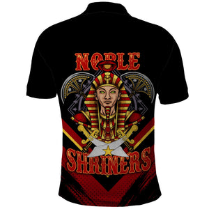 Noble Shriners Polo Shirt Masonic Egyptian Pharaoh Scimitar Emblem