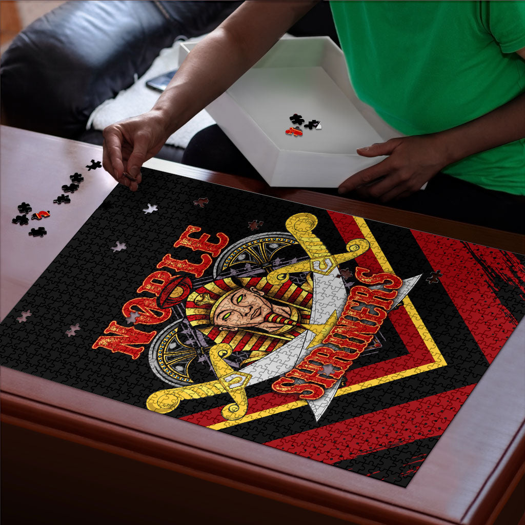 Noble Shriners Puzzle Masonic Egyptian Pharaoh Scimitar Emblem