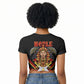 Noble Shriners Raglan Cropped T shirt Masonic Egyptian Pharaoh Scimitar Emblem
