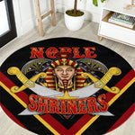 Noble Shriners Round Carpet Masonic Egyptian Pharaoh Scimitar Emblem