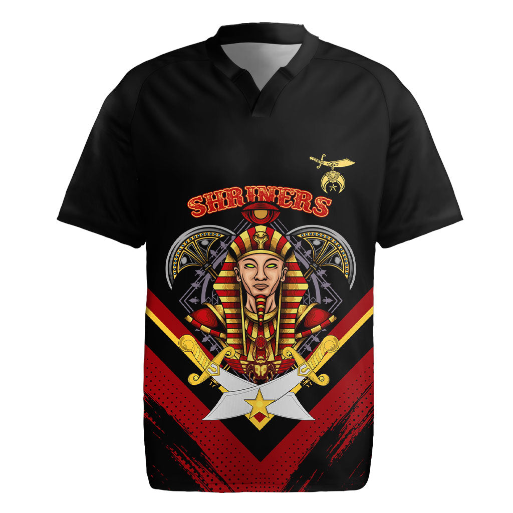 Noble Shriners Rugby Jersey Masonic Egyptian Pharaoh Scimitar Emblem