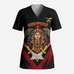 Noble Shriners Scrub Top Masonic Egyptian Pharaoh Scimitar Emblem