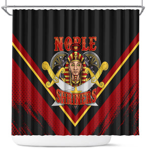 Noble Shriners Shower Curtain Masonic Egyptian Pharaoh Scimitar Emblem