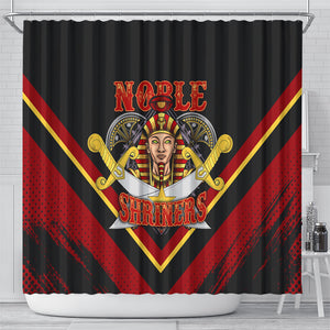 Noble Shriners Shower Curtain Masonic Egyptian Pharaoh Scimitar Emblem