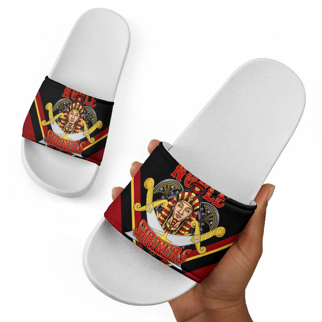 Noble Shriners Slide Sandals Masonic Egyptian Pharaoh Scimitar Emblem
