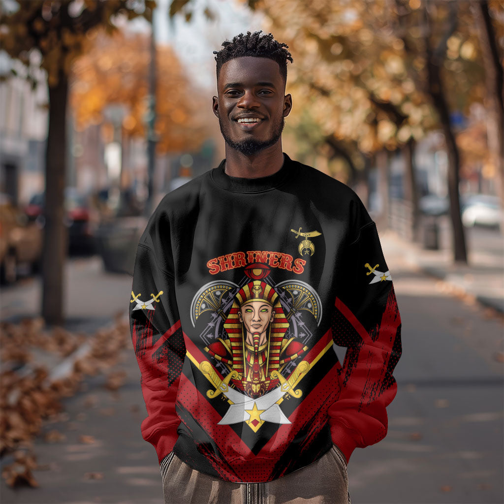 Noble Shriners Sweatshirt Masonic Egyptian Pharaoh Scimitar Emblem
