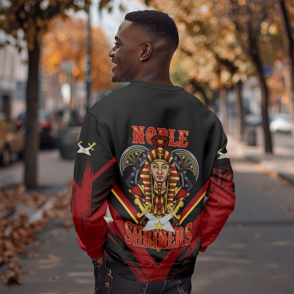Noble Shriners Sweatshirt Masonic Egyptian Pharaoh Scimitar Emblem