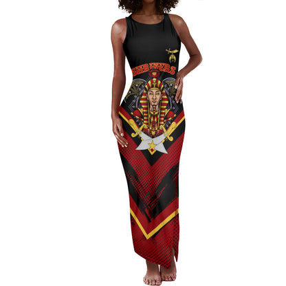 Noble Shriners Tank Maxi Dress Masonic Egyptian Pharaoh Scimitar Emblem