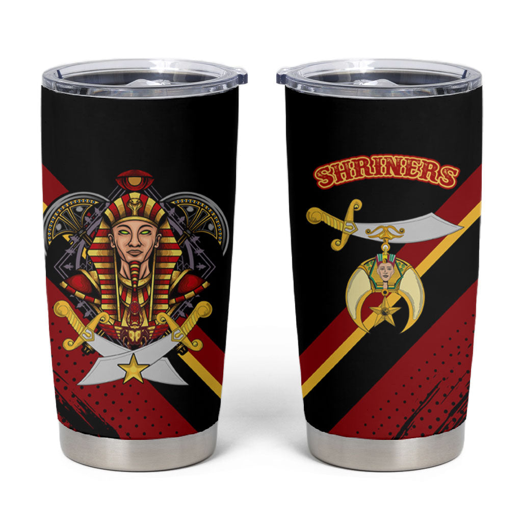 Noble Shriners Tumbler Cup Masonic Egyptian Pharaoh Scimitar Emblem