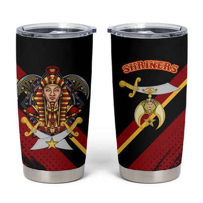 Noble Shriners Tumbler Cup Masonic Egyptian Pharaoh Scimitar Emblem